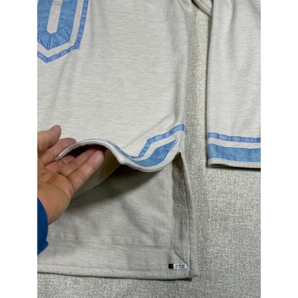 Nicoblue Womens Small Cream Blue 1/4 Zip Long Sleeve Pullover Casual Top Soft - Picture 9 of 10